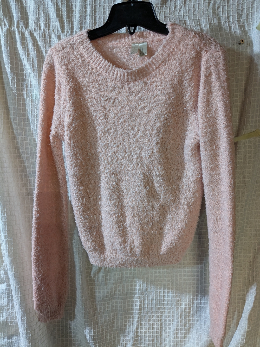 Forever 21 Light Pink Fuzzy Crewneck Sweater